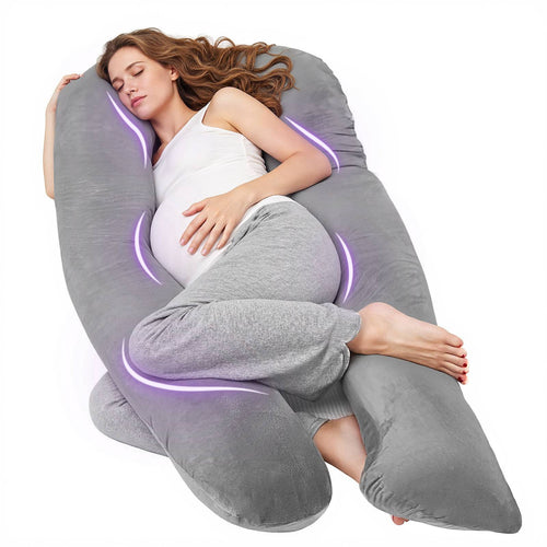 Pregnancy Pillow for Sleeping, With Washable Velvet Cover