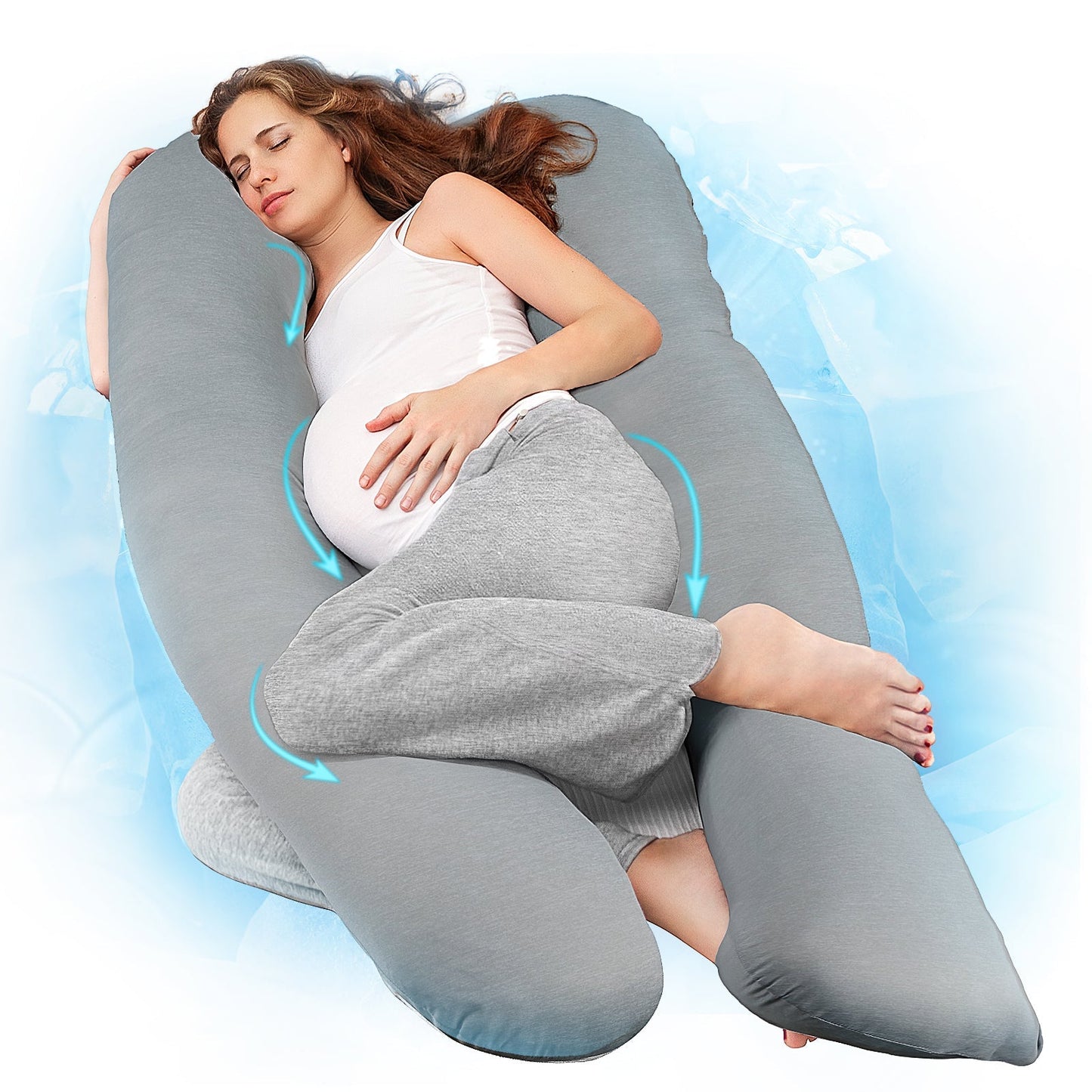 Pregnancy Pillow for Sleeping, With Washable Velvet Cover
