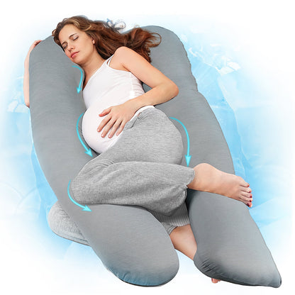 Pregnancy Pillow for Sleeping, With Washable Velvet Cover