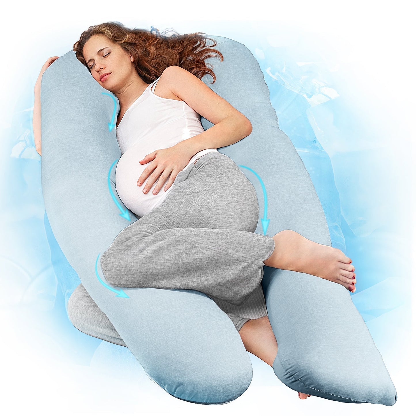 Pregnancy Pillow for Sleeping, With Washable Velvet Cover