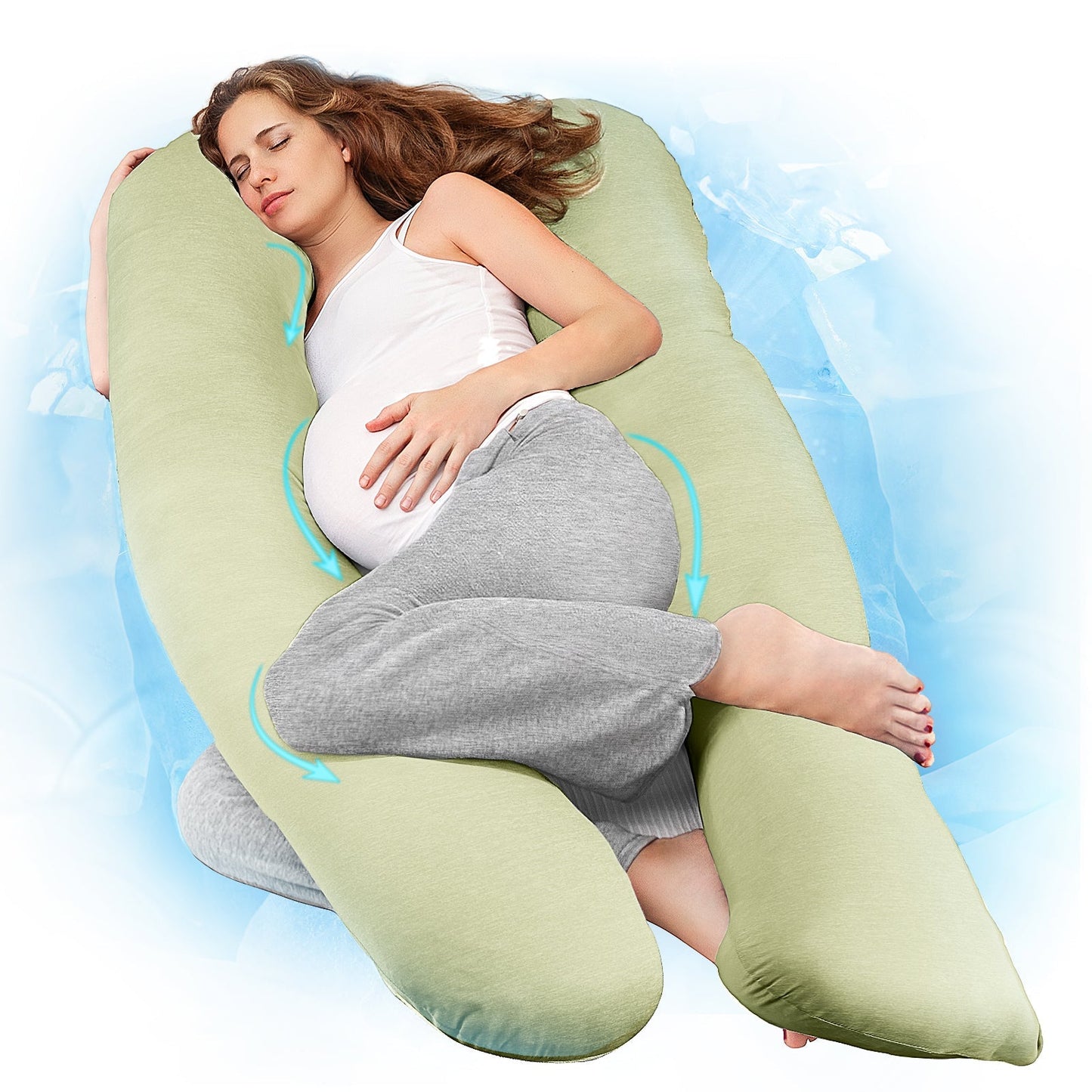 Pregnancy Pillow for Sleeping, With Washable Velvet Cover