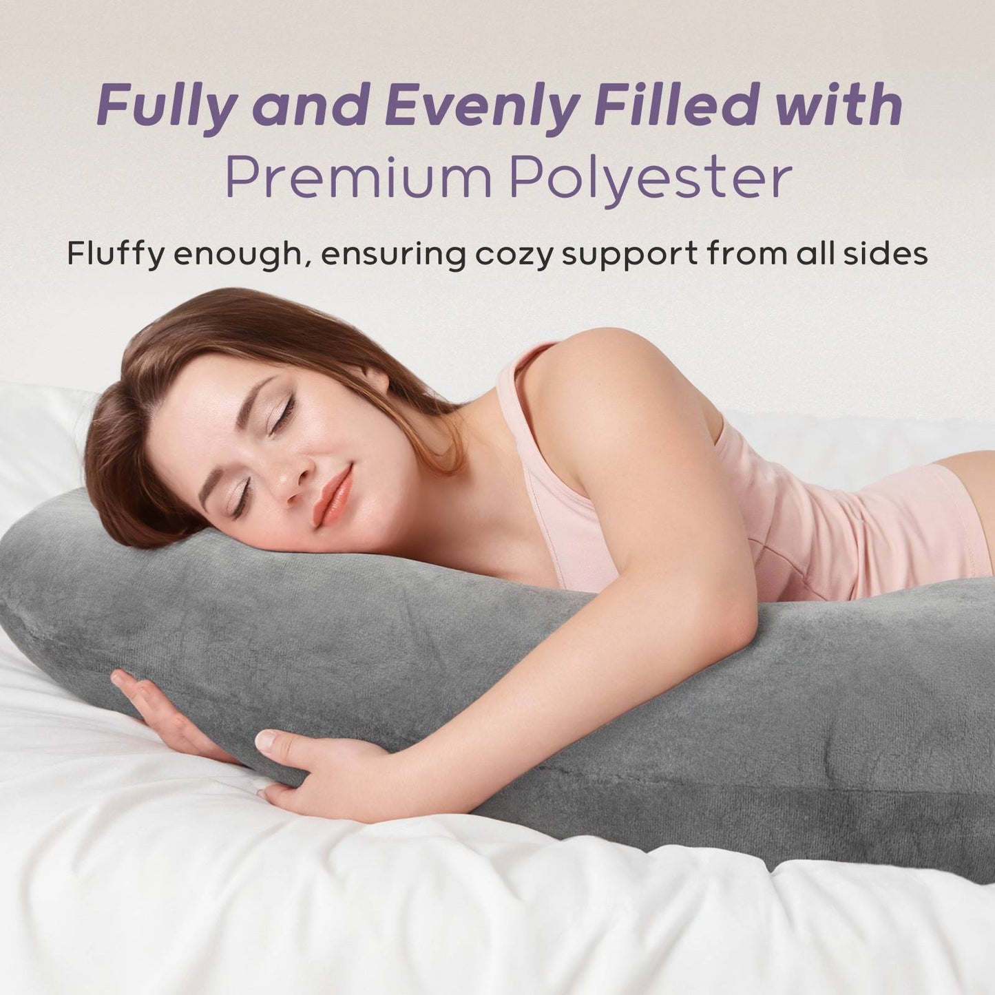 Pregnancy Pillow for Sleeping, With Washable Velvet Cover