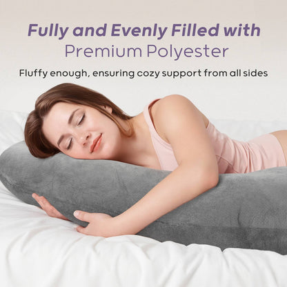 Pregnancy Pillow for Sleeping, With Washable Velvet Cover