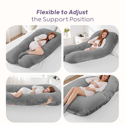 Pregnancy Pillow for Sleeping, With Washable Velvet Cover